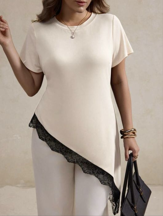 Tricou bej elegant