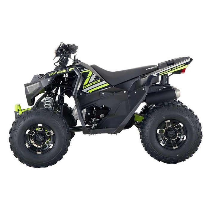 Atv 125cc Mini Rocket Panther Deluxe 8" semi-automat 4T benzina negru