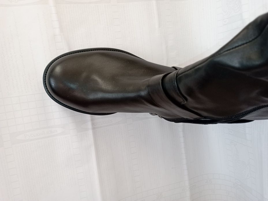 Сапоги кожаные, европейка, новые