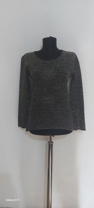 Bluza neagra dama cu fir auriu, mas S