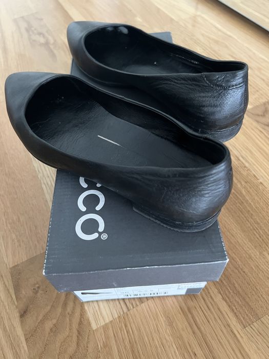 Pantofi balerini Ecco, masura 35, negri, piele