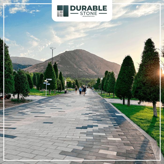 Брусчатка прессованная. Тротуарная плитка. Бетонная брусчатка