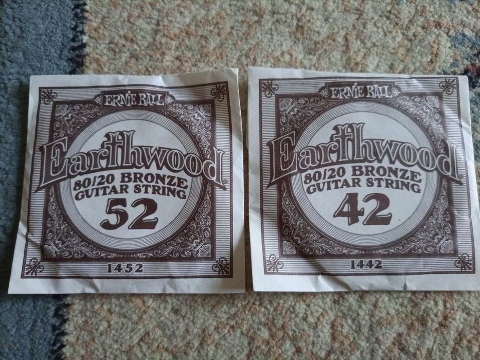 Earthwood 80/20 Bronze guitar string 52 and 42