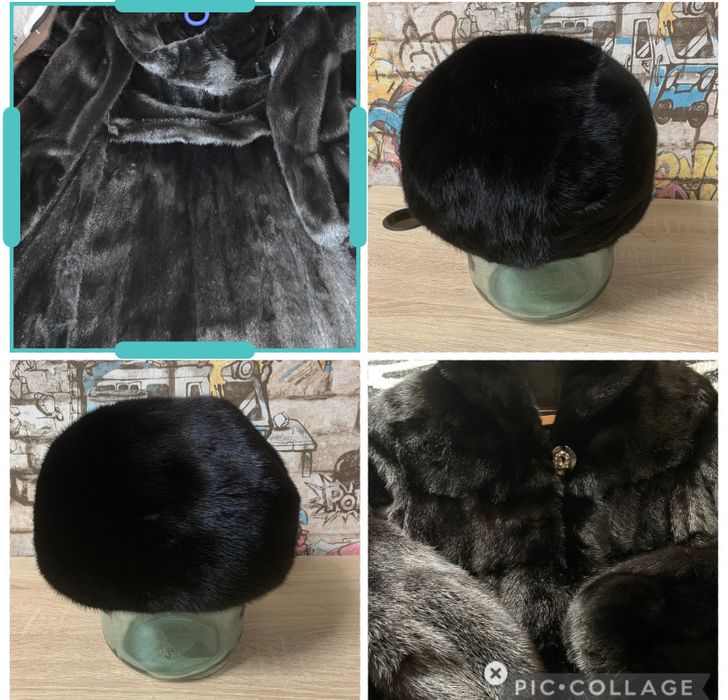 Норковая шубка + норковый берет