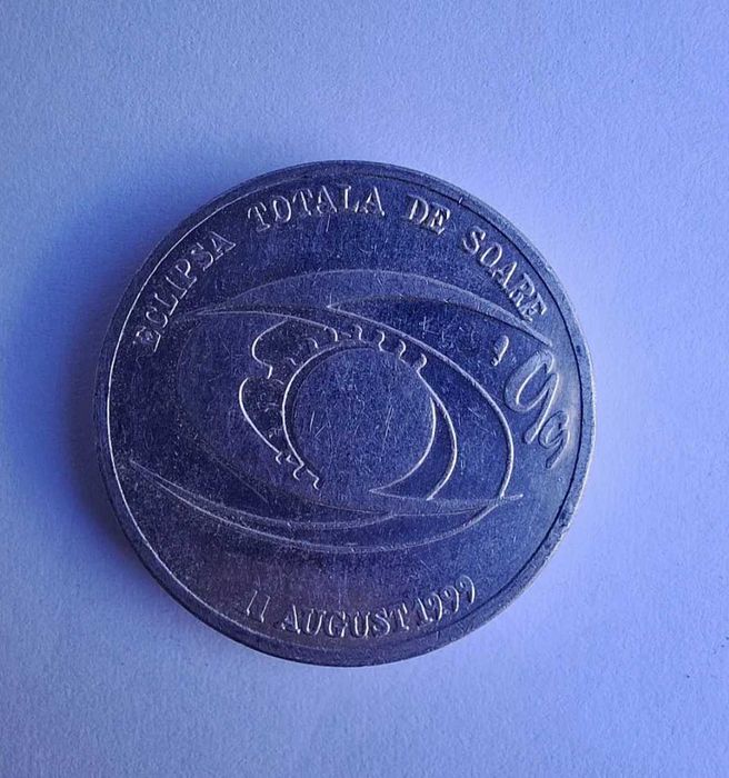 Moneda 500 lei eclipsă 11 august 1999