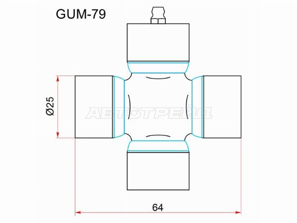 Крестовина карданного вала  Mitsubishi Delica