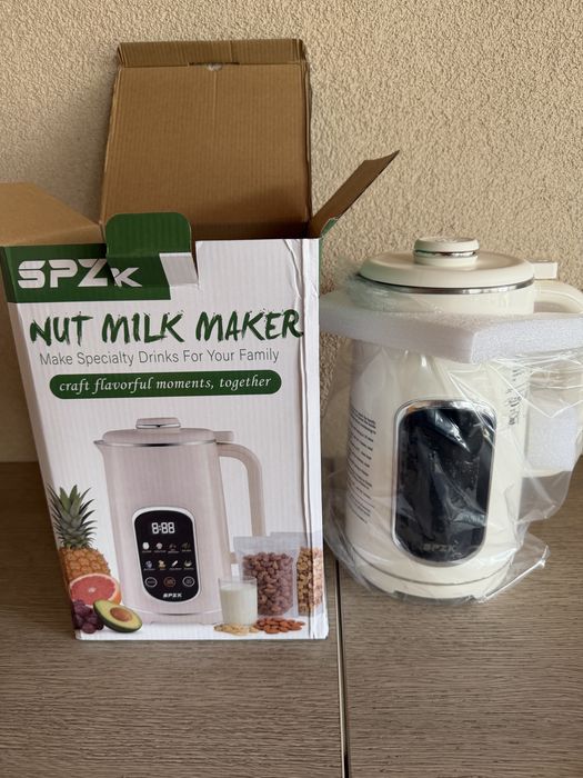 Aparat pentru lapte vegetal, masina pentru lapte din nuci 600W, otel inoxidabil.
