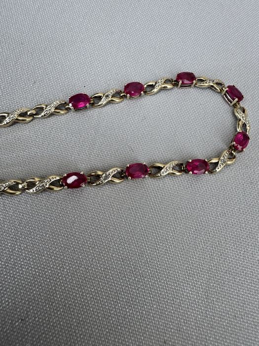Bratara din aur, diamante si rubine