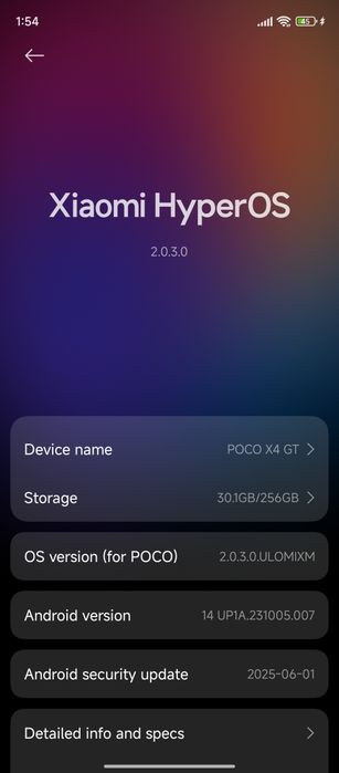 Poco x4gt kor dok