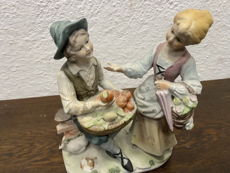 Порцеланова фигура Германия 1950 1970 пасторална сцена