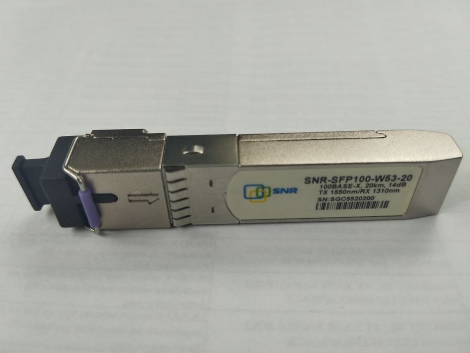 Это оптический трансивер SNR-SFP100-W53-20