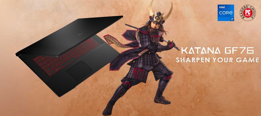 MSI Katana GF76 17.3” 144Hz FHD Core i7-11800H RTX 3050 Ti 16GB 512GB