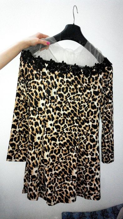 Лёгкое леопардовое платье, разм. s m l xl.