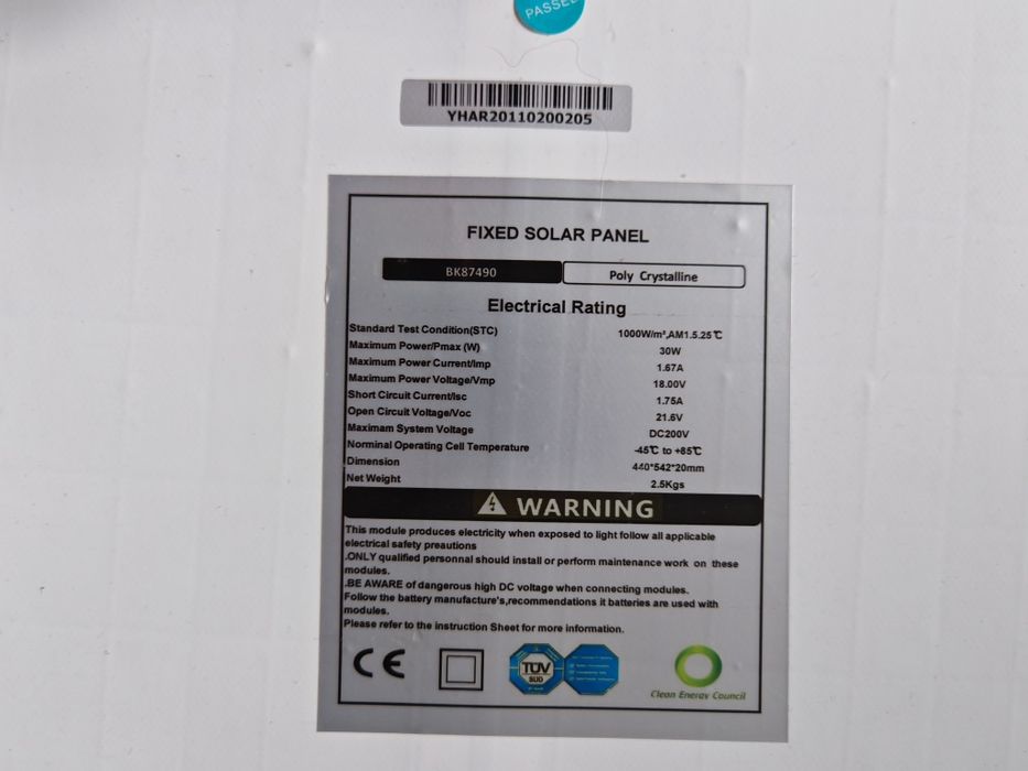 Panou solar de putere 30w