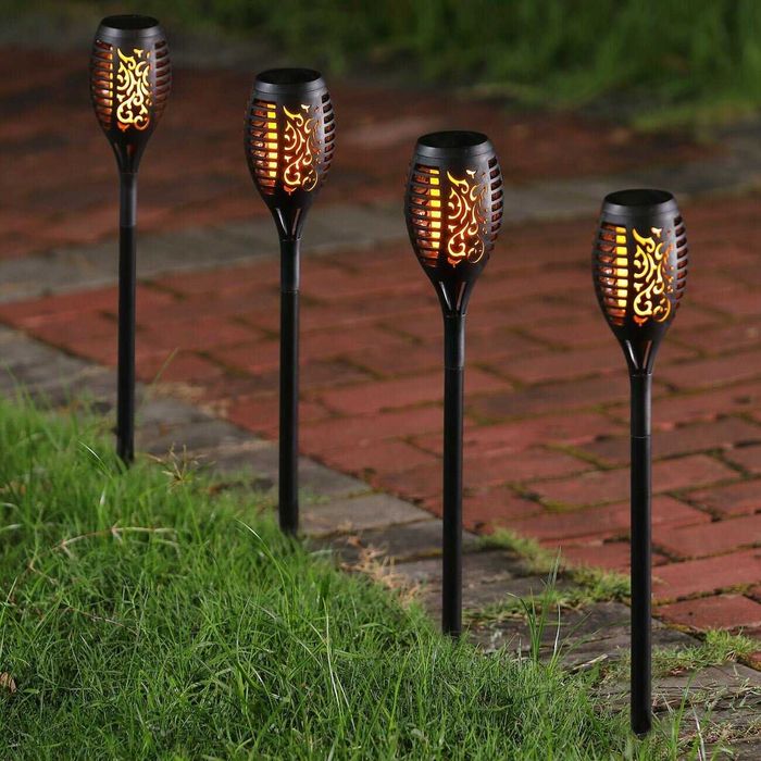 Соларна LED лампа тип факла за градината с ефект на пламък Solar Light