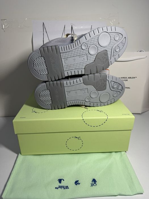 Adidasi Off-White Out Of Office Lace-Up BLUE SUEDE SNEAKERS