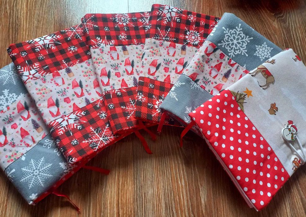 Коледни дрешки за книги/ Подвързия за книга/ Текстилна подвързия