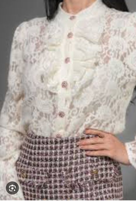 Риза  от плътна дантела