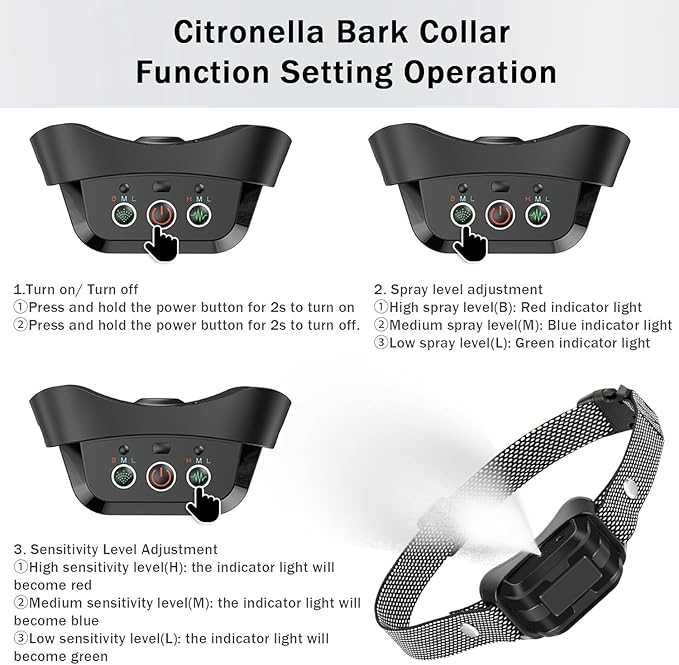 Водоустойчив, акумулаторен спрей нашийник против лай  MDXSB S21B