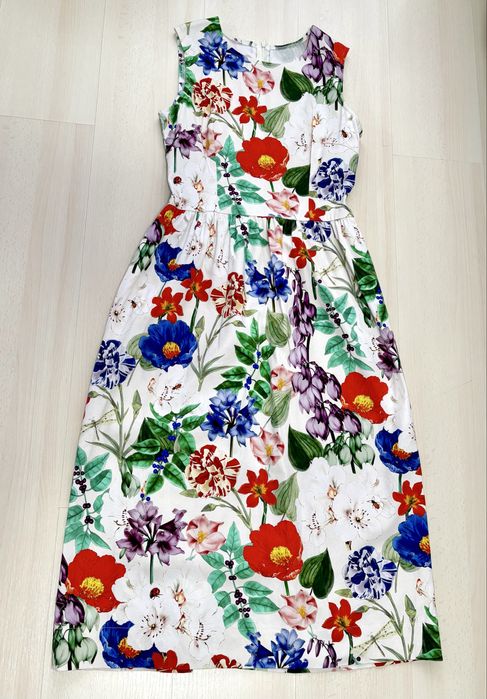 Rochie din bumbac elastic, cu buzunare, masura 38