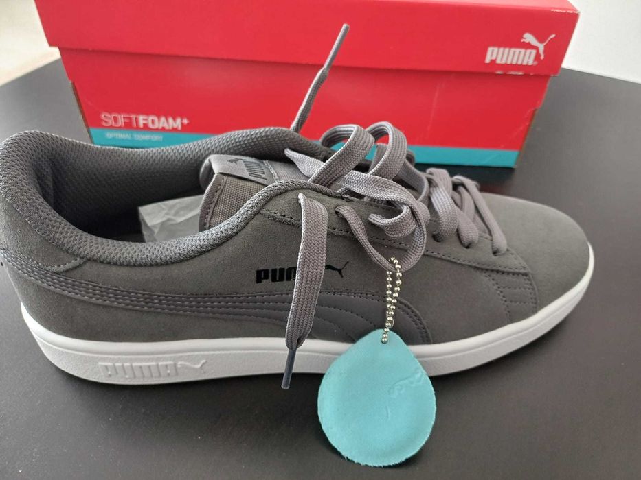 Puma Soft Foam+ ,gri,model piele intoarsa,originali,noi