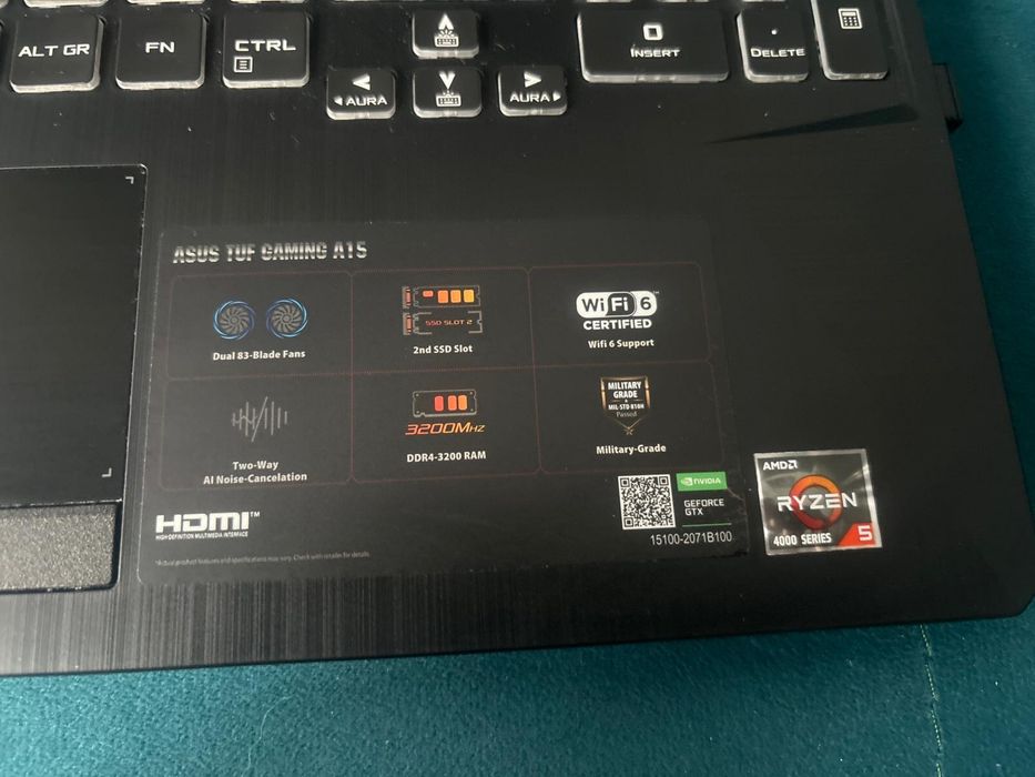 Vand laptop asus tuf A15 aproape nou