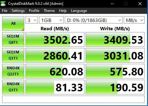 SSD NVMe Samsung 970 EVO Plus 2TB M.2, Health 99%