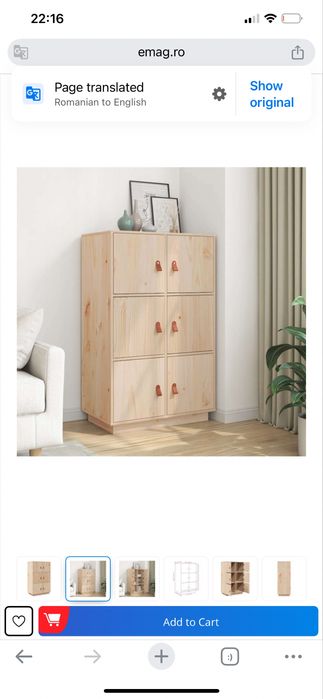 Dulapior si biblioteca de lemn de pin masiv