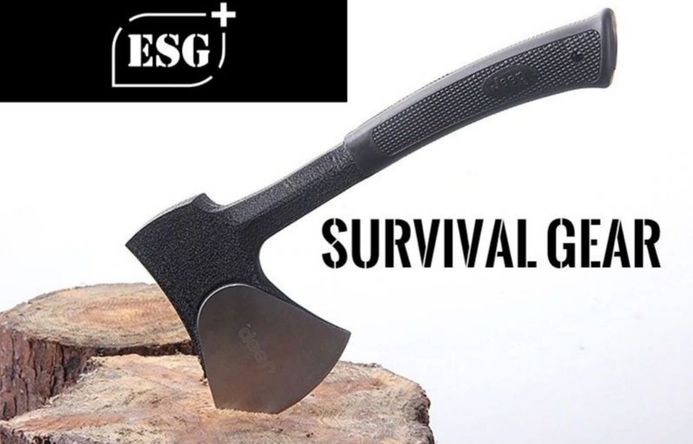 Туристическа брадва JEEP с 2 калъфа подходяща за къмпинг лов риболов