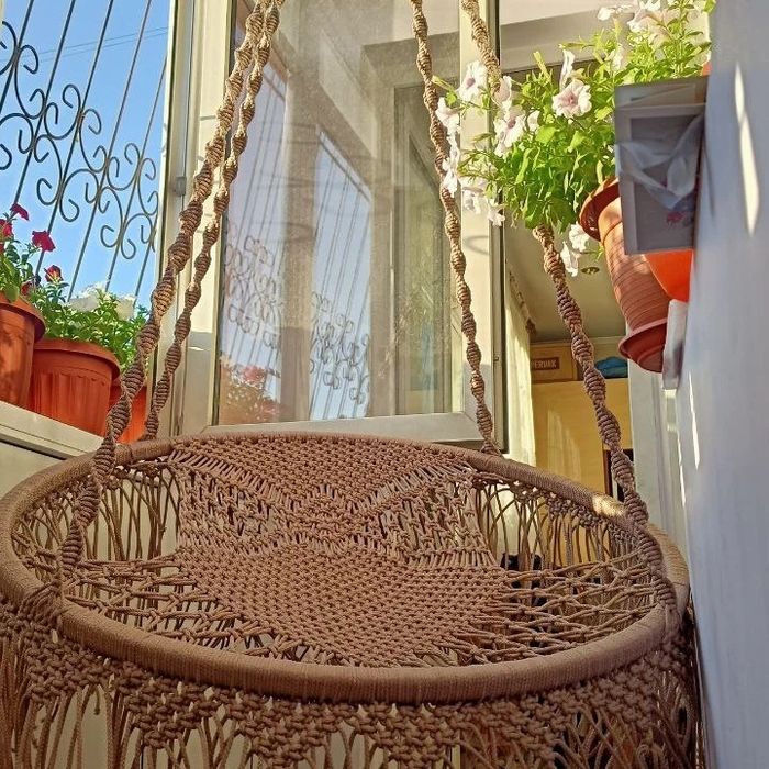Кресло гамак макраме стиль БОХО