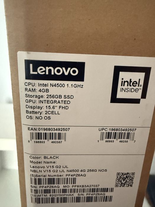 Lenovo v15/n4500/4/256/