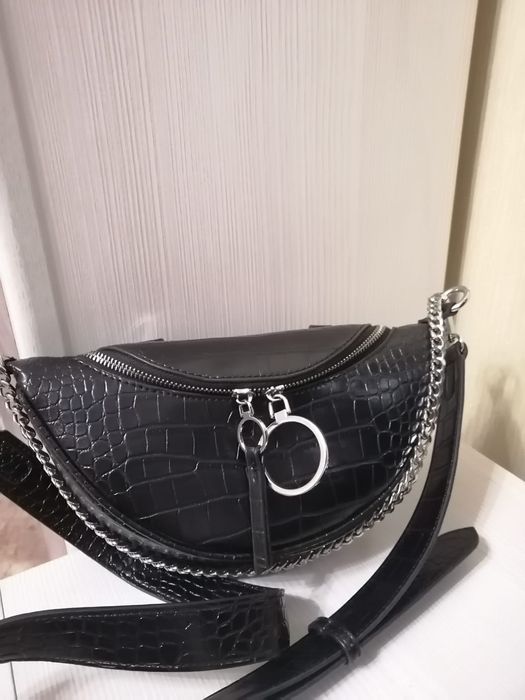 Сумка-седло кожаная