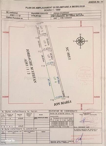 Teren intravilan 1170 mp Corbeanca Padurea Tamasi