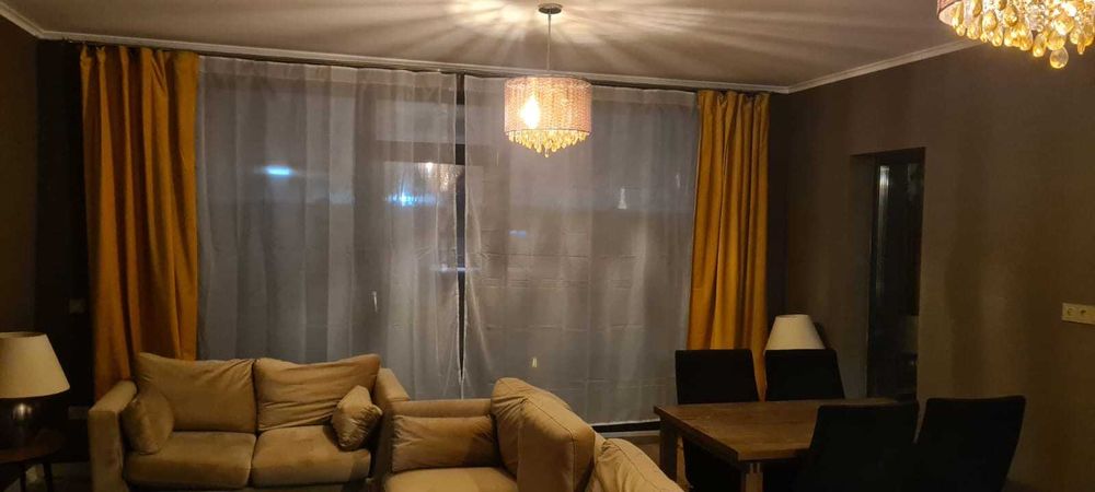 Canapea 3 din catifea bej-aurie