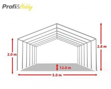 5х12 м Професионална шатра, водоустойчив PVC