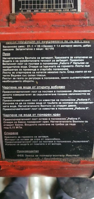 Водна Помпа-Тип/Пожарникарска/