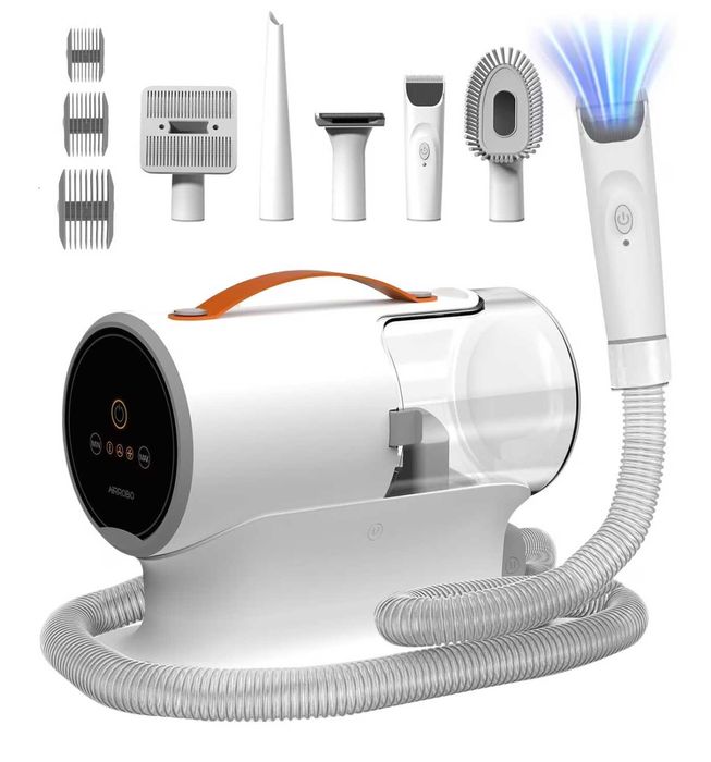 Masina De Tuns Animale, Caini, Pisici, EvoSmart™ PG100 AirRobo, Aspirator 4 in 1