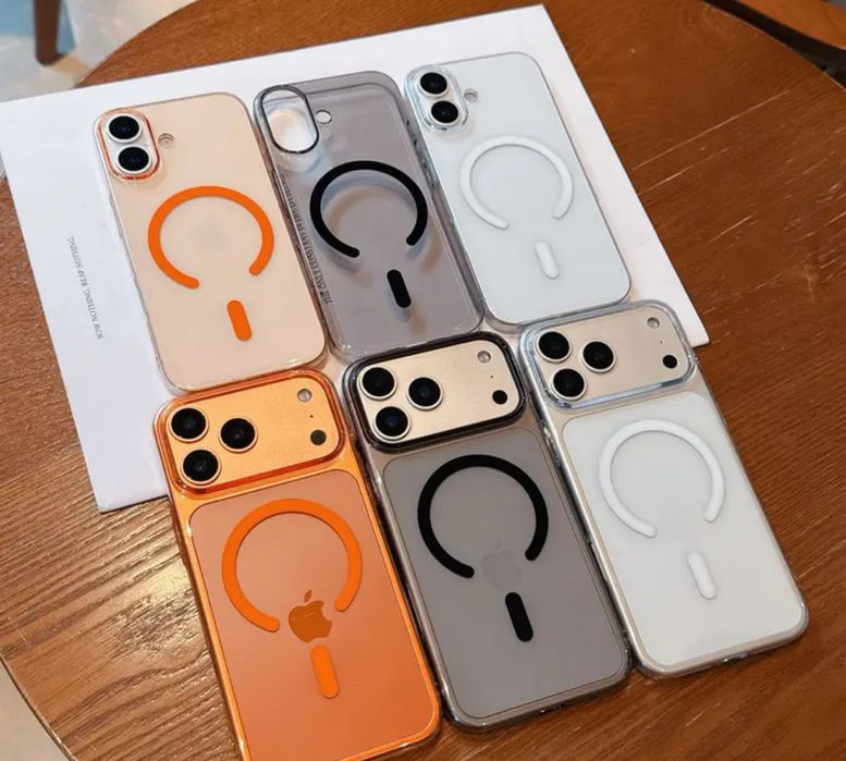 Husa Incarcare Magsafe Semi Clar Folie Iphone 17 AIR 17 PRO 17 PRO MAX