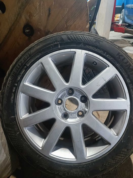 Jante r17 audi s line 5x112+ cauciucuri iarna 235 45 r 17