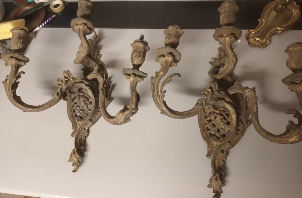 Splendida candelabru Mayolica cu aplice