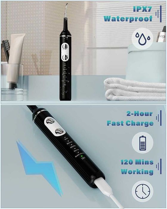 Dispozitiv de îndepărtare a tartrului pentru dinți cu lumină LED