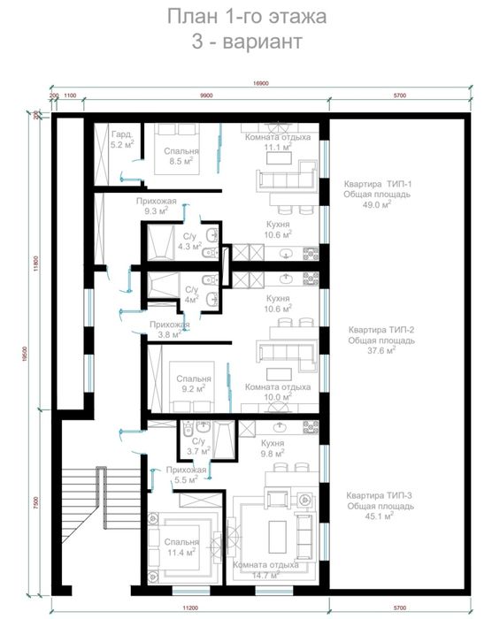 Продаётся 2-комнатная квартира в Новостройке!!!