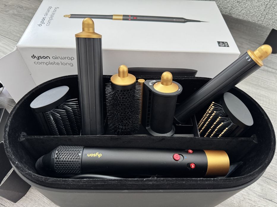 Dyson Airwrap Complete Long (Black/Gold) – Stare impecabilă / pachet complet
