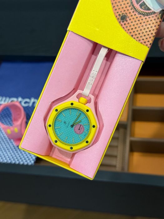 Ceas Audemars Piguet AP X Swatch Royal Pop +bratara cadou