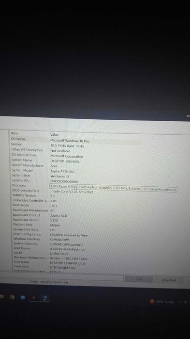 Laptop Gaming Acer Aspire 7 a715 43g r02p