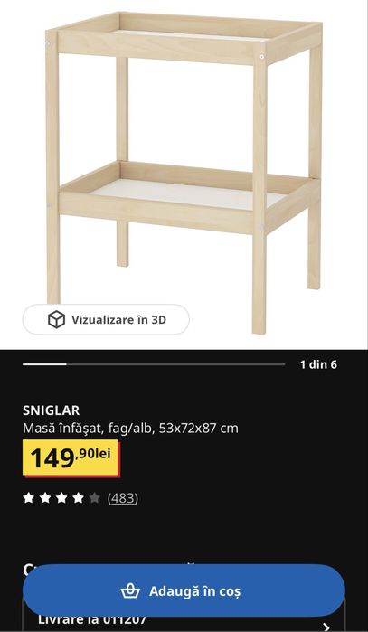 Masa + saltea infasat IKEA