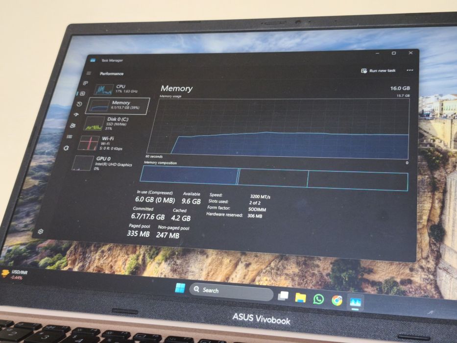 Laptop Asus Intel gen 12th 16gb ram SSD