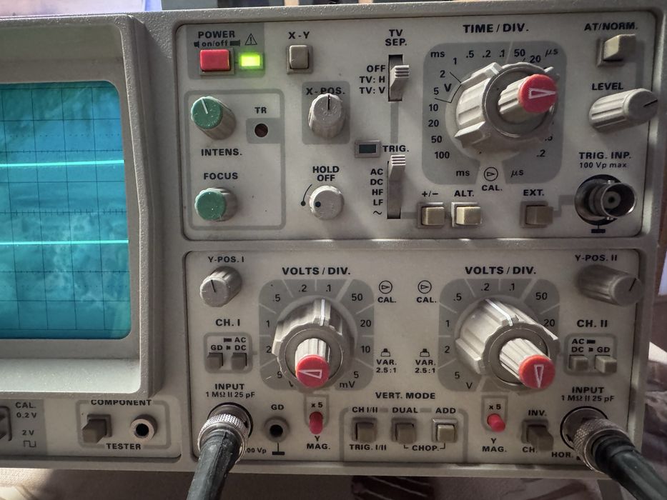 Аналогов осцилоскоп HAMEG HM 203-7 (20 MHz) – Като нов, пълен комплект!