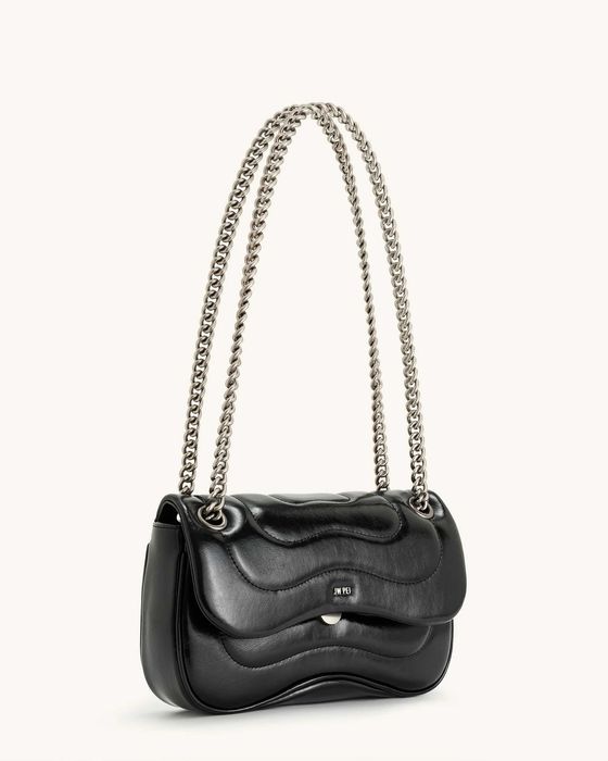 Дамска чанта JW PEI Tina Quilted Chain Crossbody – черна