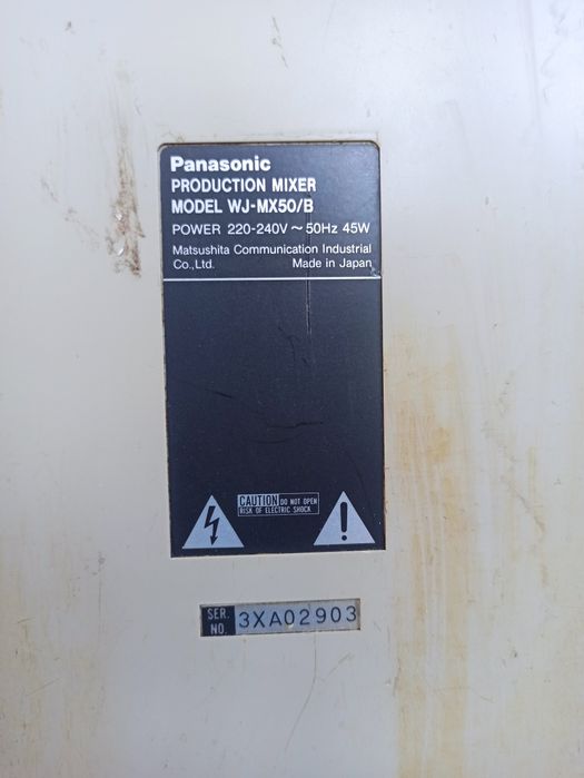 видеомикшер (пульт) Panasonic MIXER MODEL WJ-MX50/B

MODEL WJ-MX50/B